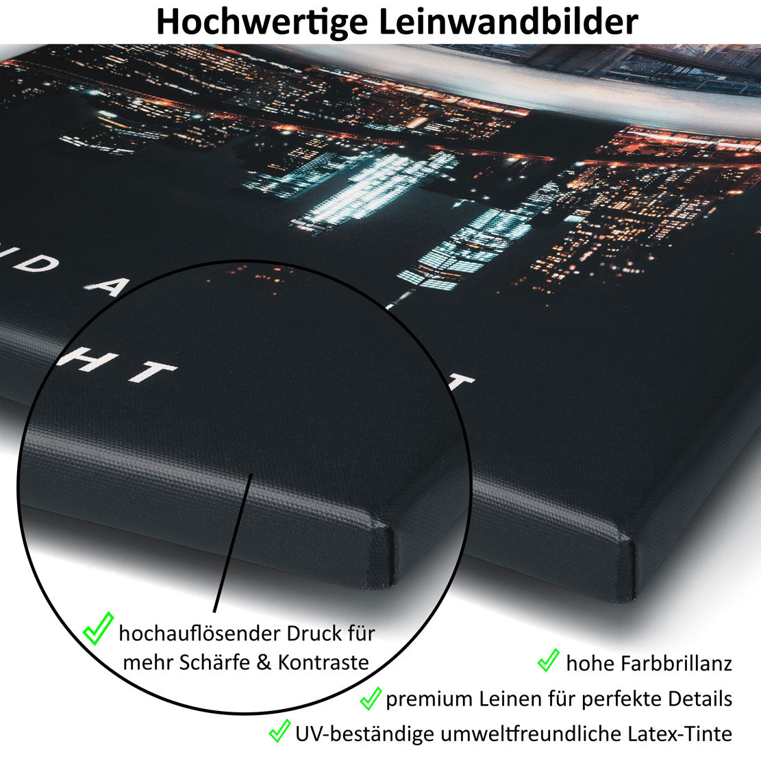 Wandbild Kunstwerk abstrakt 3 Schatten Colour Splatter Style