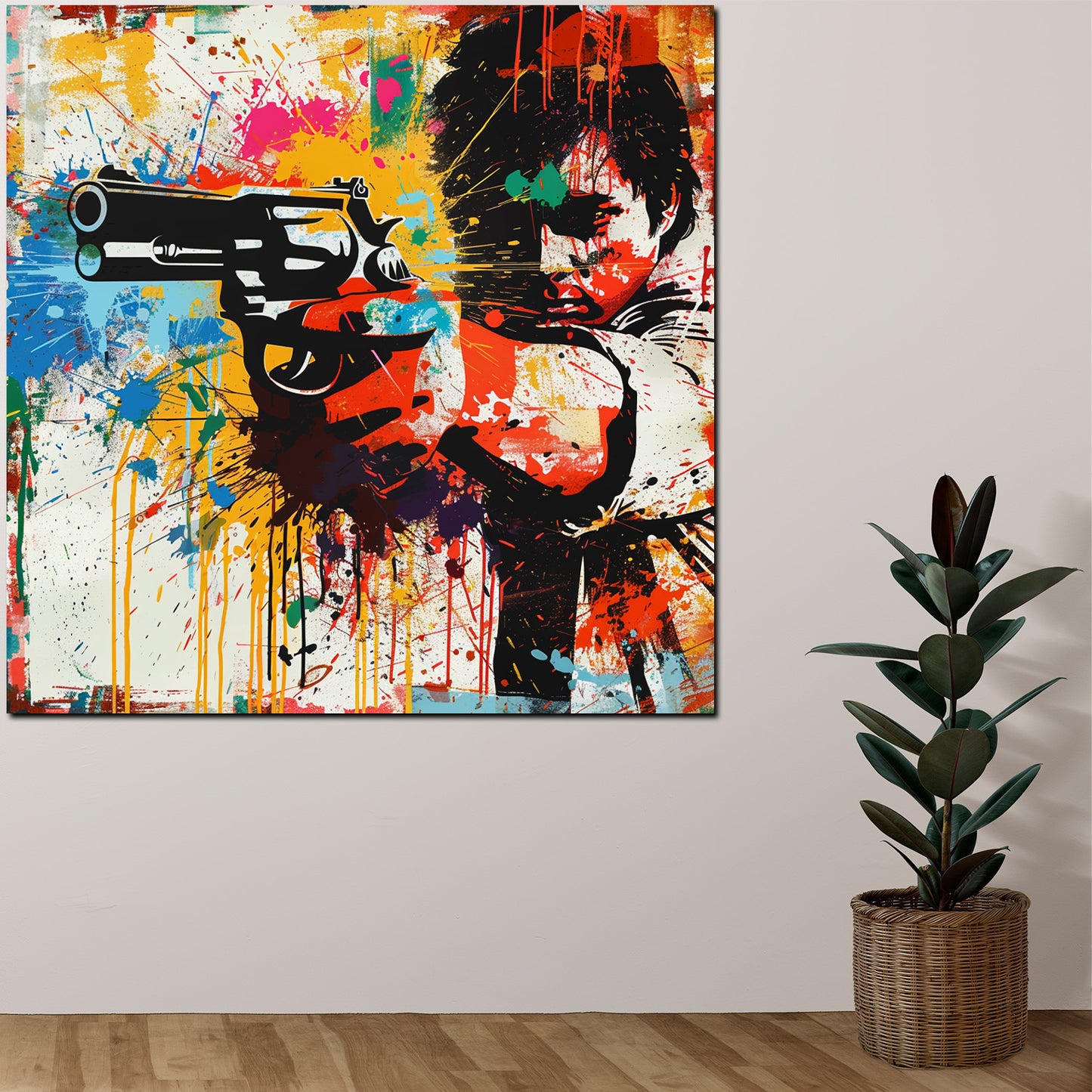 Wandbild Kunstwerk Abstract Splash One Shot Pop Art