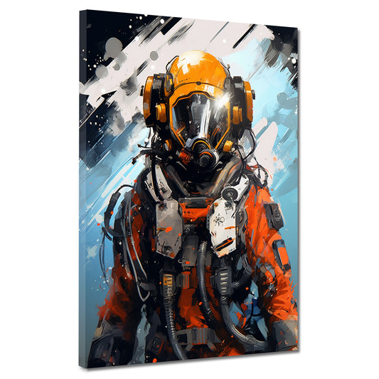 Wandbild Kunstwerk Abstrakt, Astronaut Weltraum