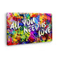 Wandbild Kunstwerk All You Need Is Love Abstract Colour