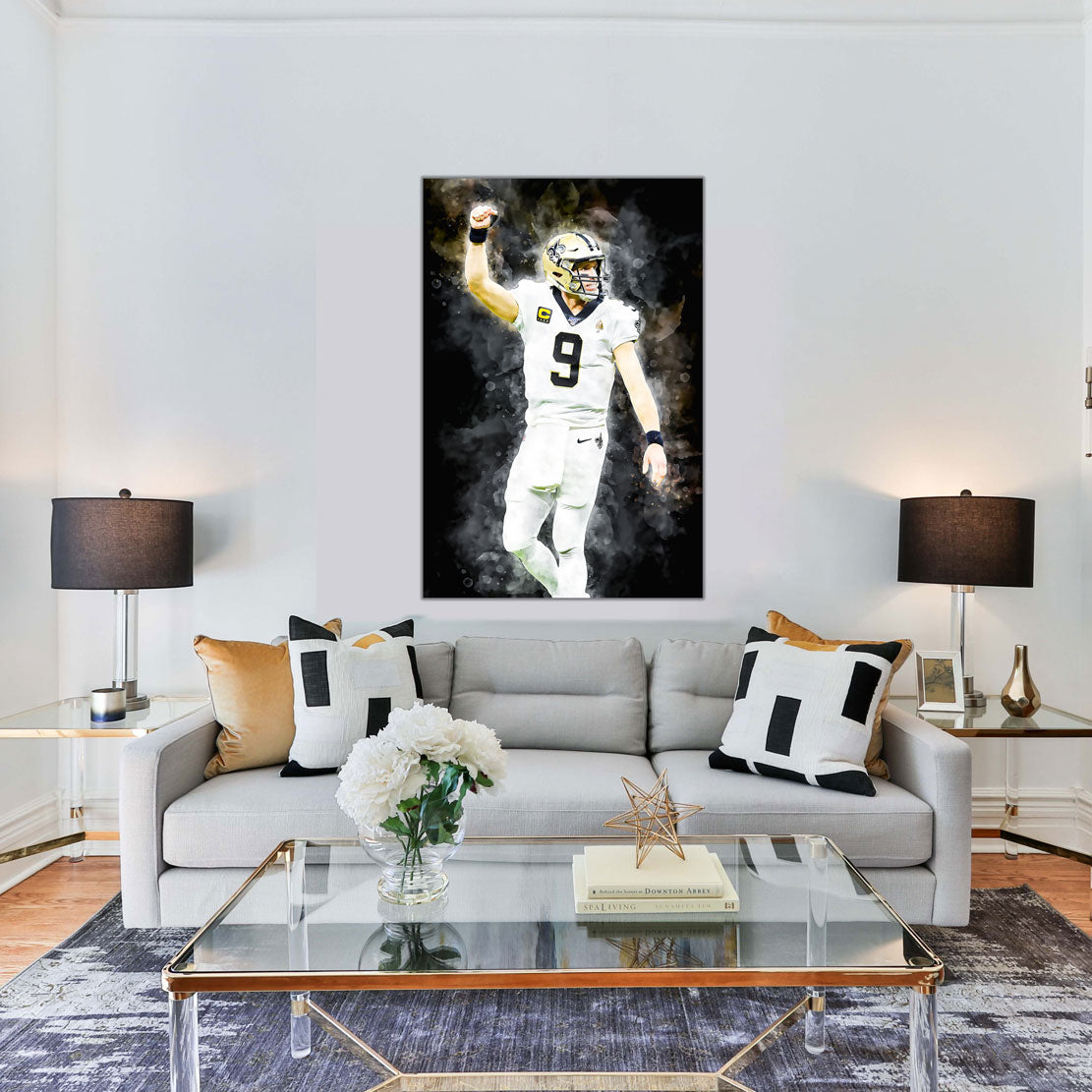 Wandbild Kunstwerk Drew American Football Spieler Let´s Play, NFL