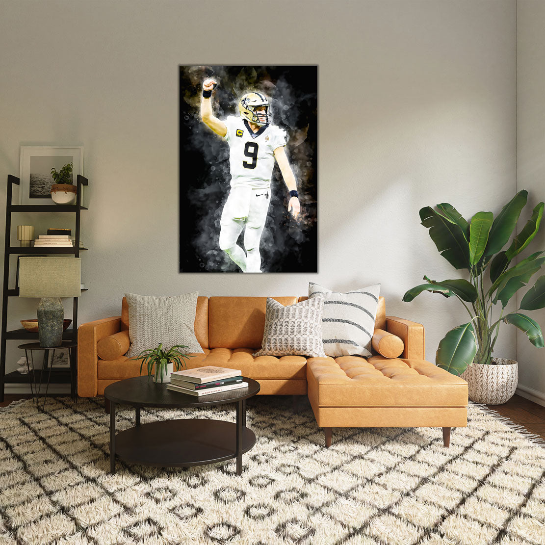 Wandbild Kunstwerk Drew American Football Spieler Let´s Play, NFL