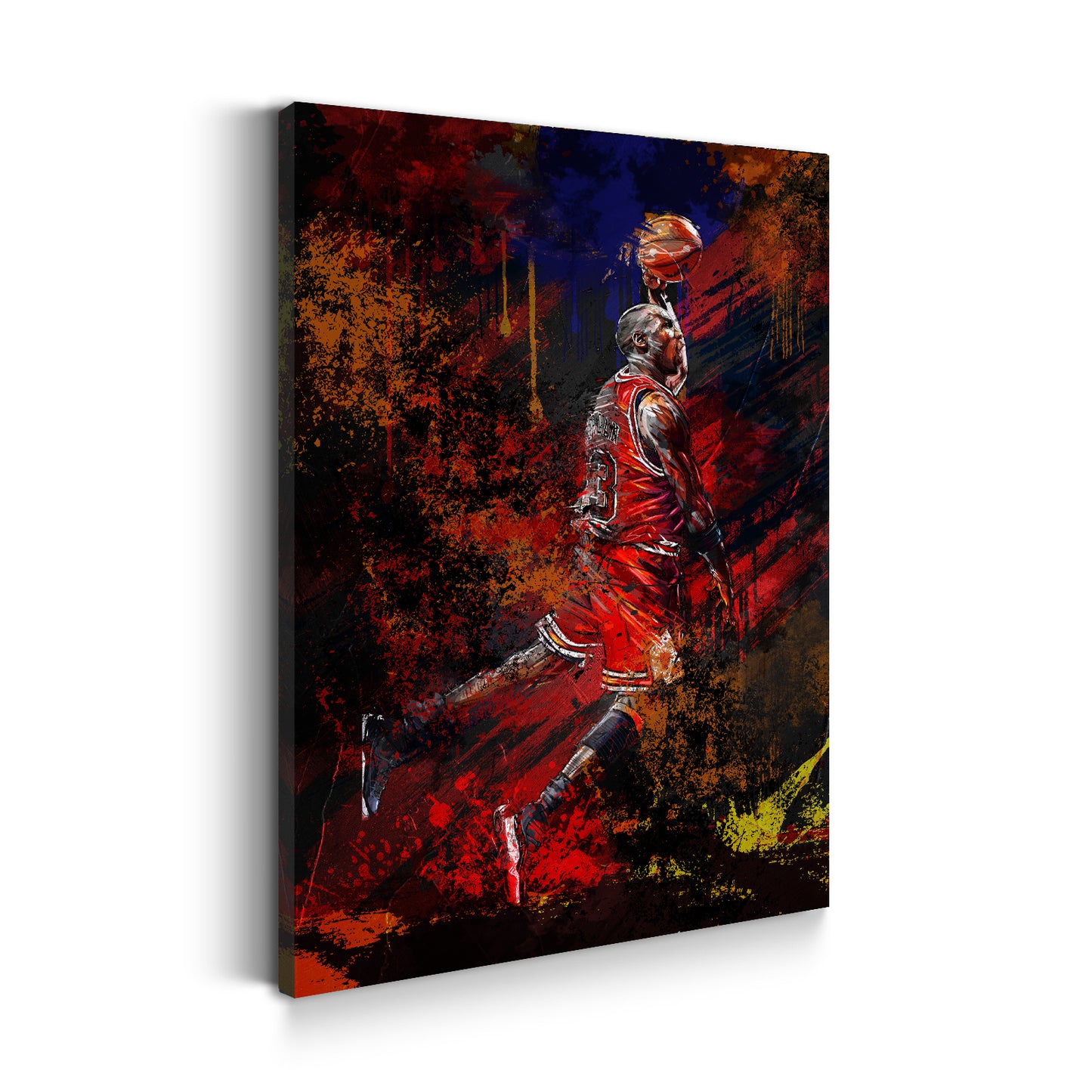 Wandbild Kunstwerk Basketball Spieler abstrakt