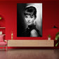 Wandbild Kunstwerk Beautiful Audrey Black Style