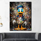 Wandbild Kunstwerk Comic Duck abstrakt Pop Art Colour