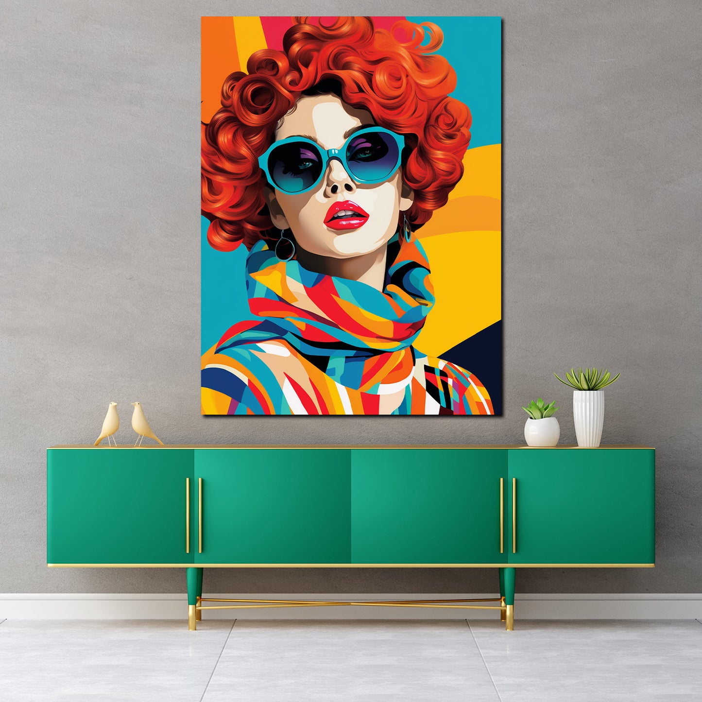 Wandbild Kunstwerk Cool Marilyn Retro Style