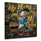 Wandbild Kunstwerk Duck Style My Money My Rules, Comic Gold Edition