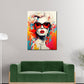 Wandbild Kunstwerk Frau Pop Art modern Splash Retro