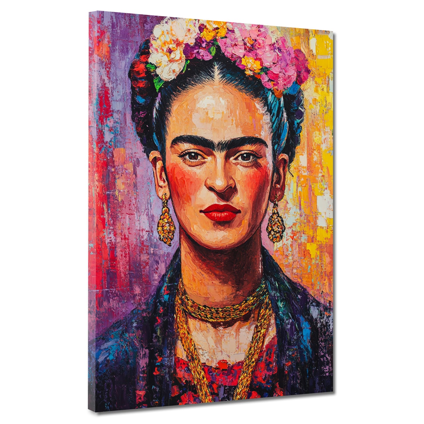 Wandbild Kunstwerk Frida Kahlo farbenfroh Pop Art Stil