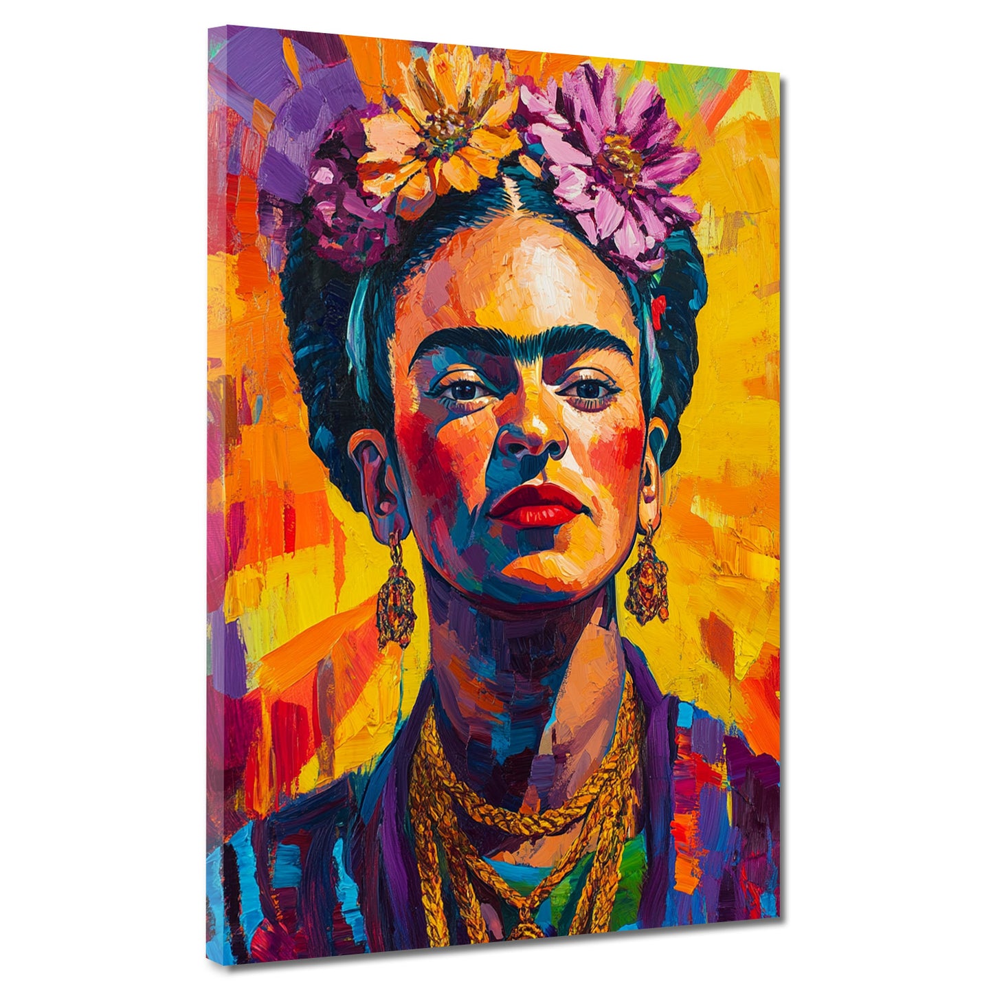 Wandbild Kunstwerk Frida buntes Pop Art Motiv modern