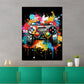 Wandbild Kunstwerk Gamepad Controller Pop Art Splash