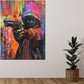 Wandbild Kunstwerk Gangster Pop Art Gun Style