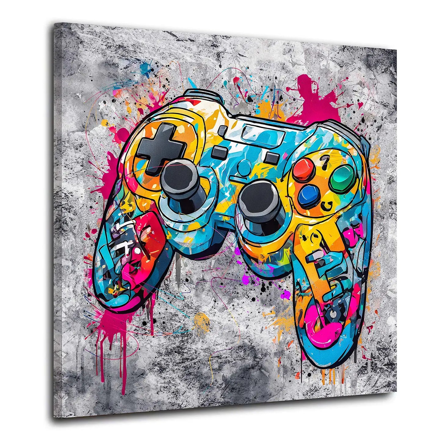 Wandbild Kunstwerk Graffiti Gamepad