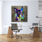 Wandbild Kunstwerk Graffiti Pop Art Französische Bulldogge Abstract Style