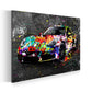 Wandbild Kunstwerk Graffiti Porsche Street Art Style