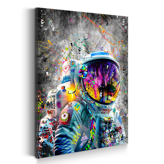 Wandbild Kunstwerk Graffiti Street Art Astronaut