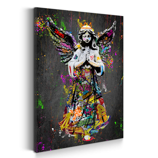 Wandbild Kunstwerk Graffiti Street Art Engel