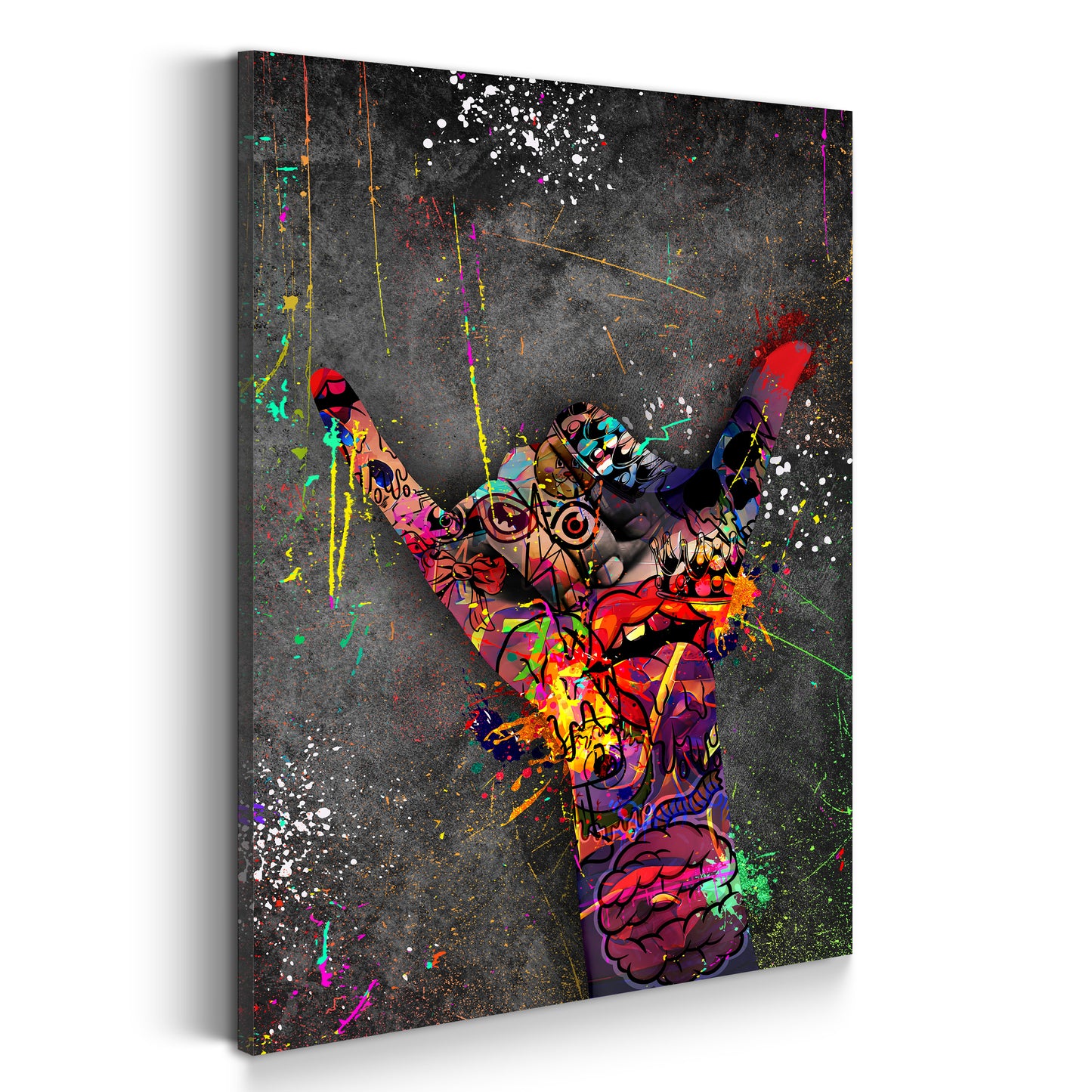 Wandbild Kunstwerk Graffiti Street Art Hand Be Cool