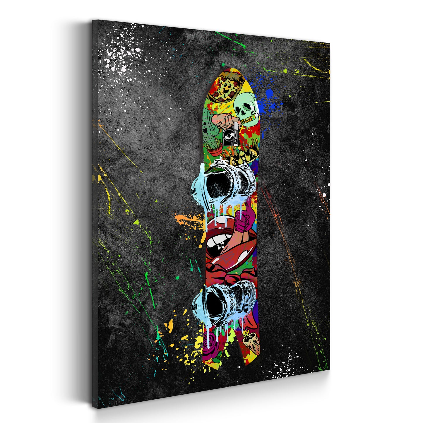 Wandbild Kunstwerk Graffiti Street Art Snowboard