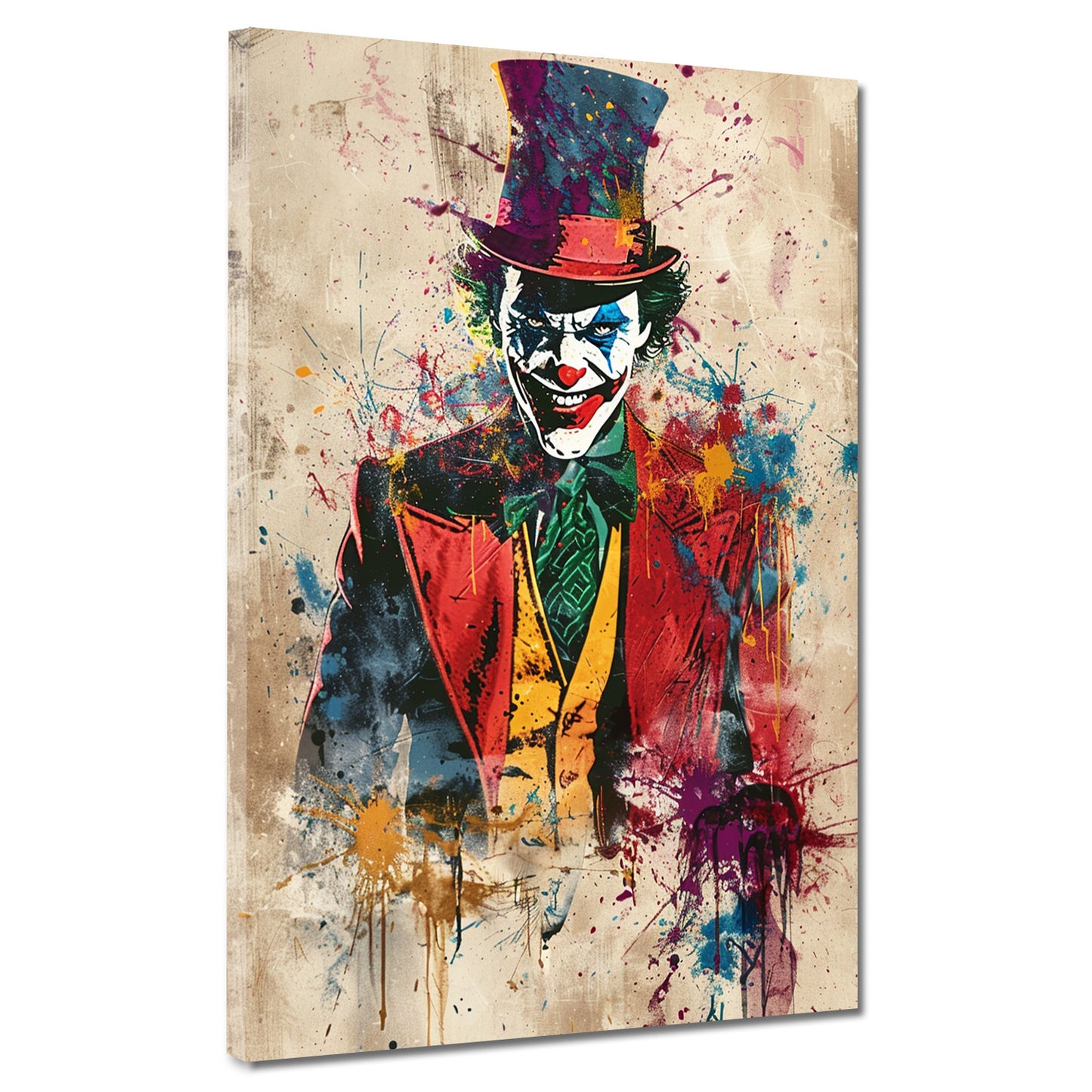 Wandbild Kunstwerk Joker als dunkler Clown Pop Art Kunst