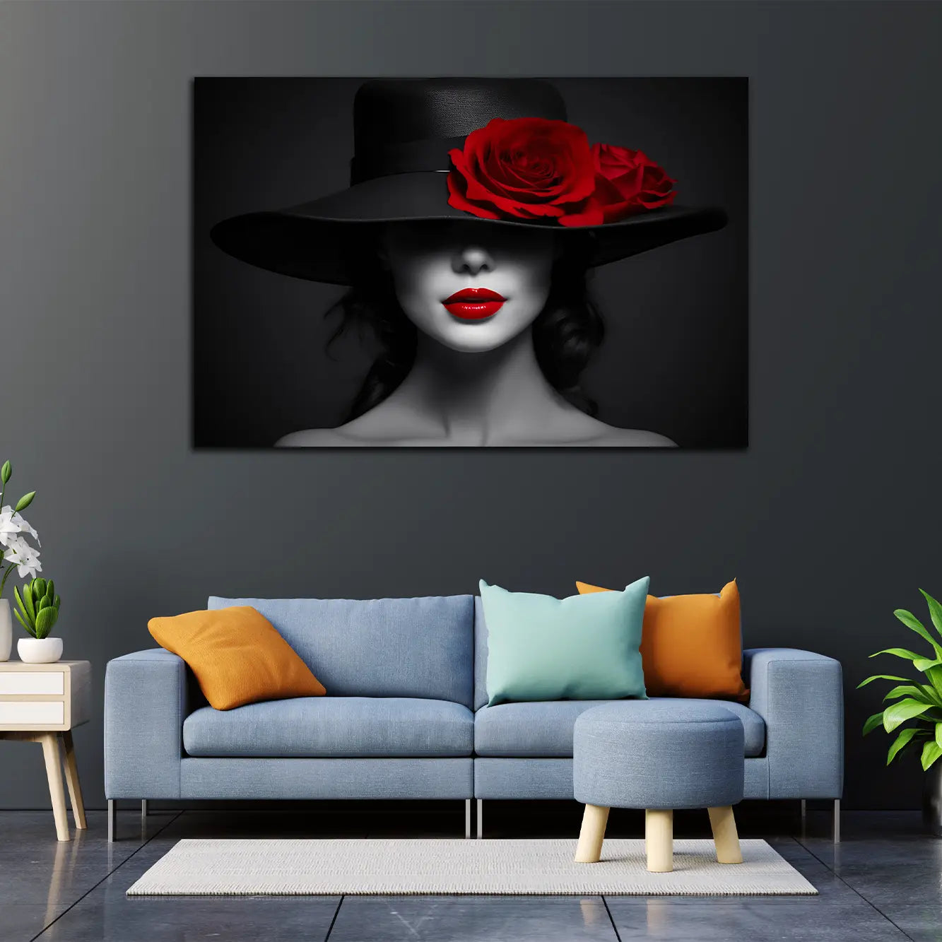 Wandbild Kunstwerk Lady Beautiful Lips