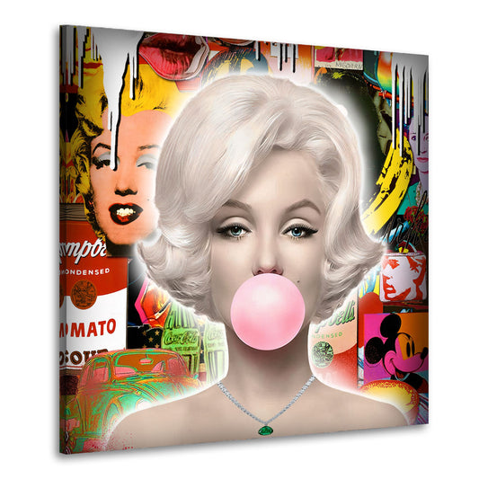 Wandbild Kunstwerk Lifestyle Marilyn Chewing Gum