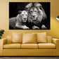 Wandbild Kunstwerk Löwen Beautiful Lions schwarz weiß