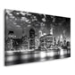 Wandbild Kunstwerk Manhattan New York Skyline Night Style schwarz weiß, USA