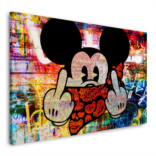 Wandbild Kunstwerk Maus Rebell Street Art Style