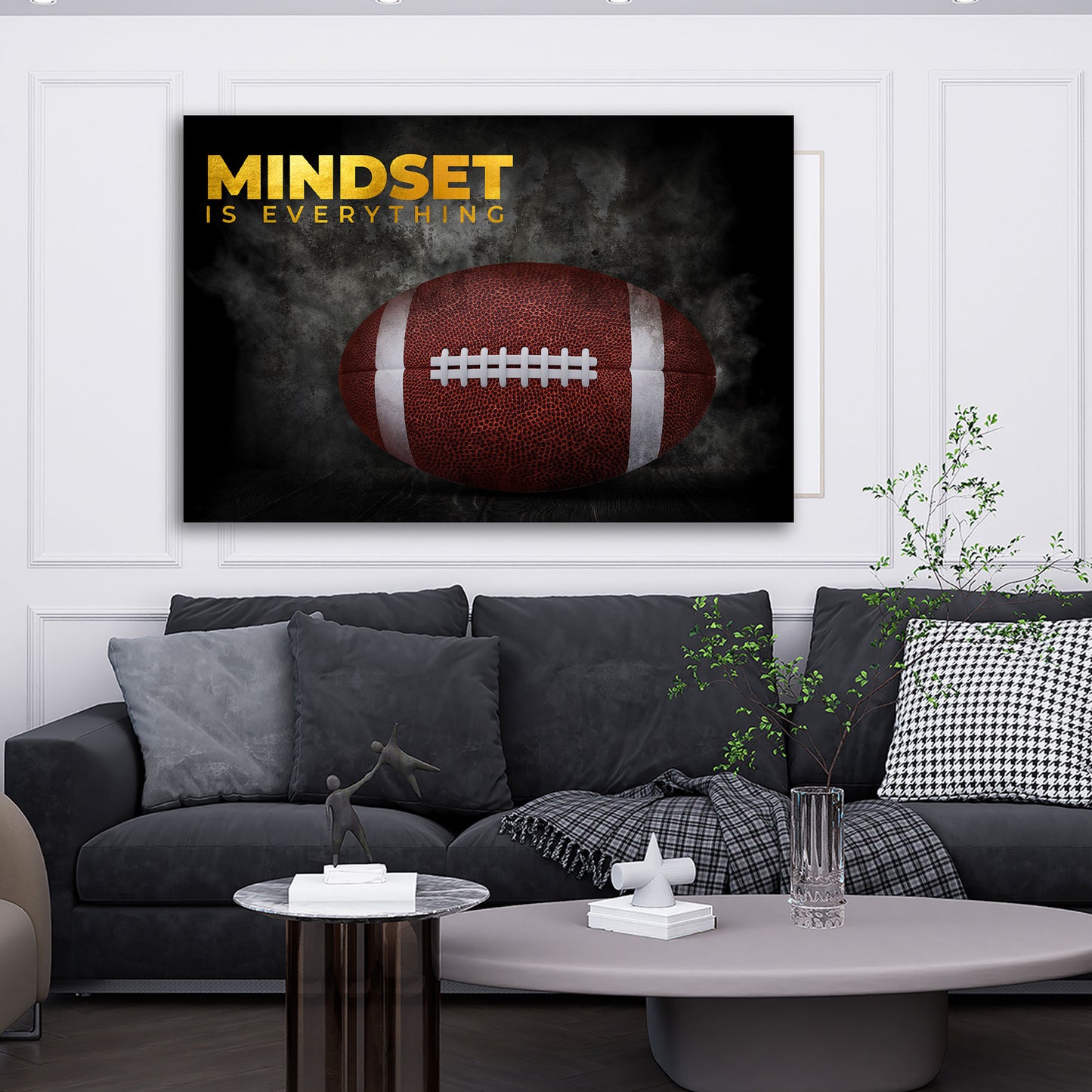 Wandbild Kunstwerk Mindset Is Everything Football