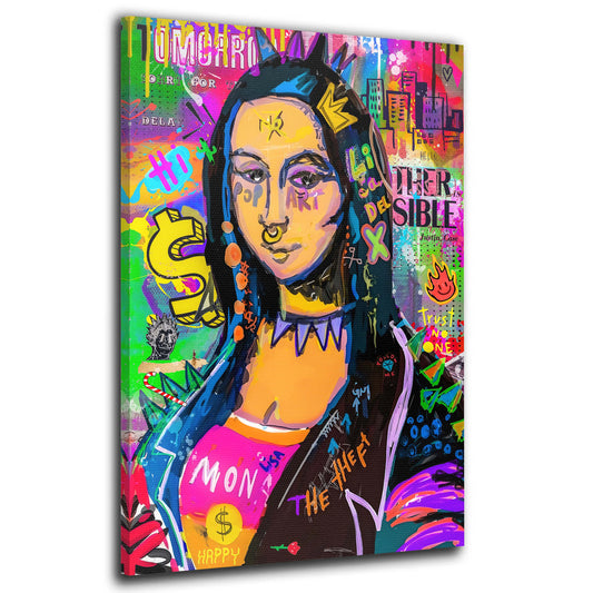 Wandbild Kunstwerk Mona Lisa Street Art Style