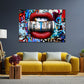 Wandbild Kunstwerk Money Lips Graffiti Pop Art Style