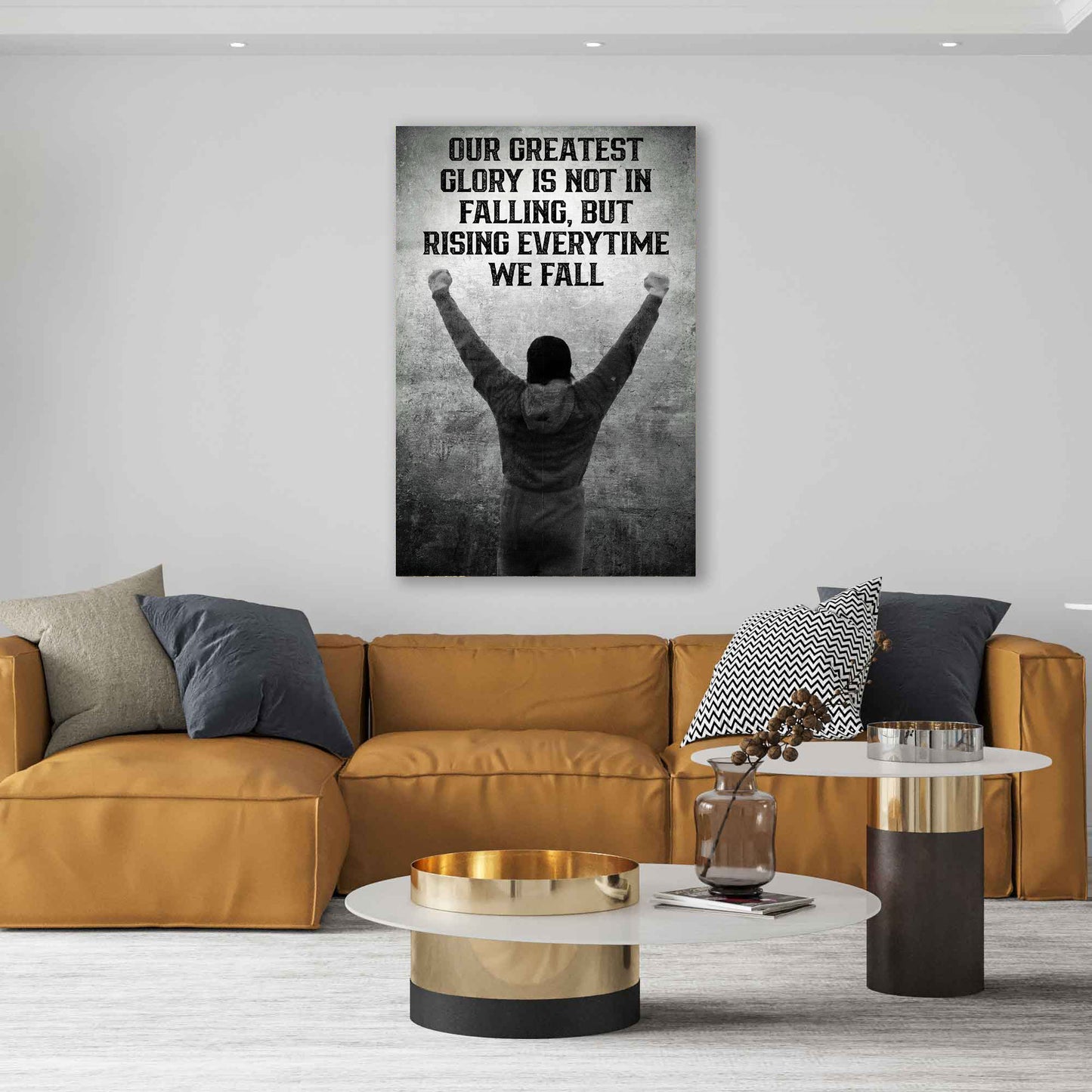 Wandbild Kunstwerk Motivation Boxer Filmstar Zitate und Inspiration