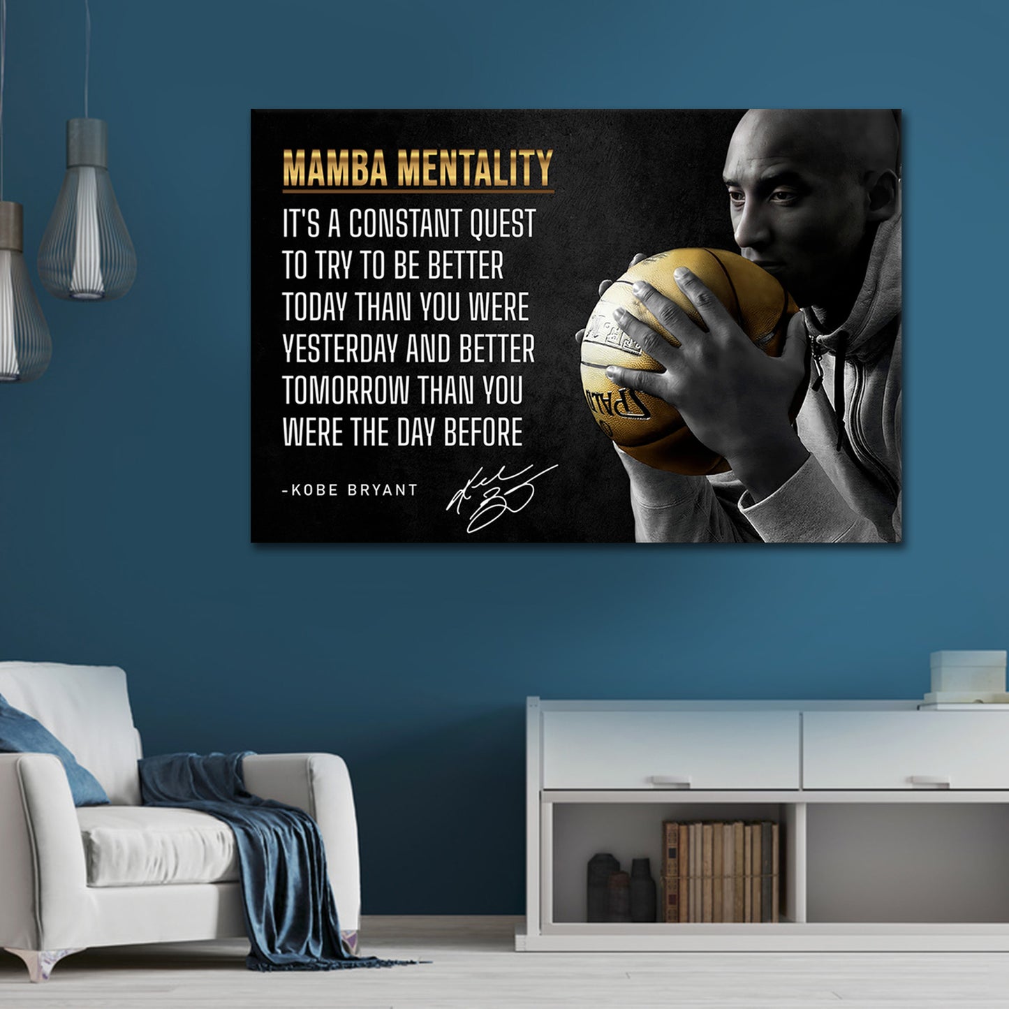 Wandbild Kunstwerk Motivation Mamba Mentalität