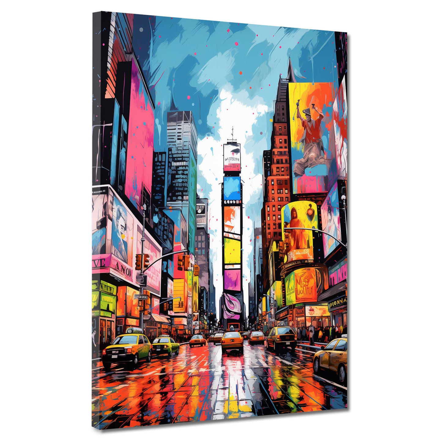 Wandbild Kunstwerk New York USA Blue Sky