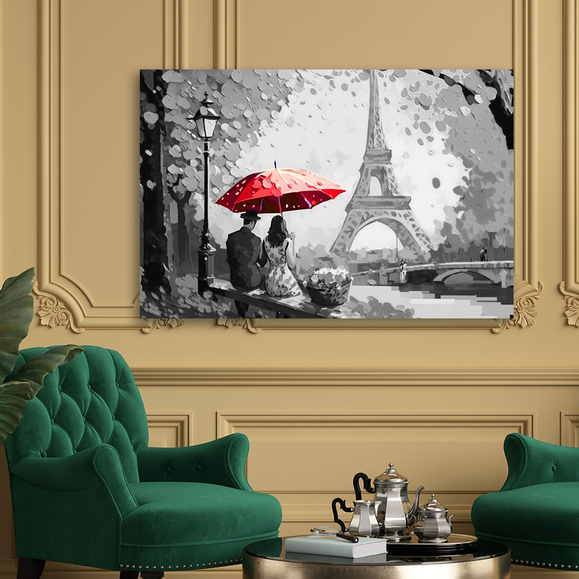 Wandbild XXL Paar in Paris [Gratis Versand] – BilderTrends20