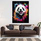 Wandbild Kunstwerk Panda Pop Art abstrakt splatter