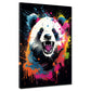 Wandbild Kunstwerk Panda Pop Art abstrakt splatter