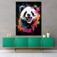 Wandbild Kunstwerk Panda Pop Art abstrakt splatter