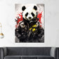 Wandbild Kunstwerk Panda in Uniform Pop Art