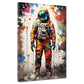 Wandbild Kunstwerk Pop Art Astronaut Abstract Style