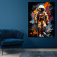 Wandbild Kunstwerk Pop Art Astronaut Splash