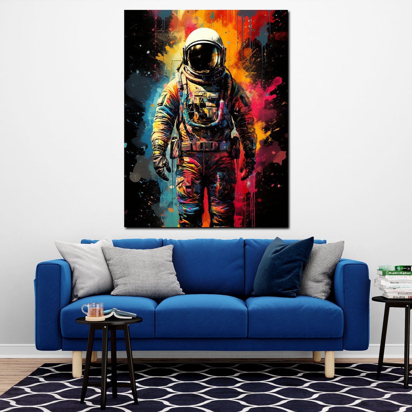 Wandbild Kunstwerk Pop Art Astronaut mit Anzug