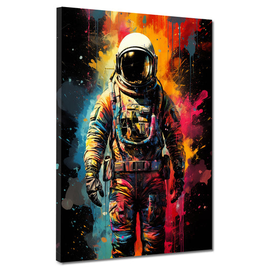 Wandbild Kunstwerk Pop Art Astronaut mit Anzug