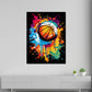 Wandbild Kunstwerk Pop Art Basketball Colour Dark