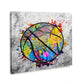 Wandbild Kunstwerk Pop Art Basketball Graffiti Style