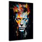 Wandbild Kunstwerk Pop Art Gesicht Bowie Dark Style