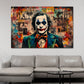 Wandbild Kunstwerk Pop Art Joker Newspaper Style