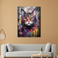 Wandbild Kunstwerk Pop Art Katze Splash