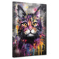 Wandbild Kunstwerk Pop Art Katze Splash